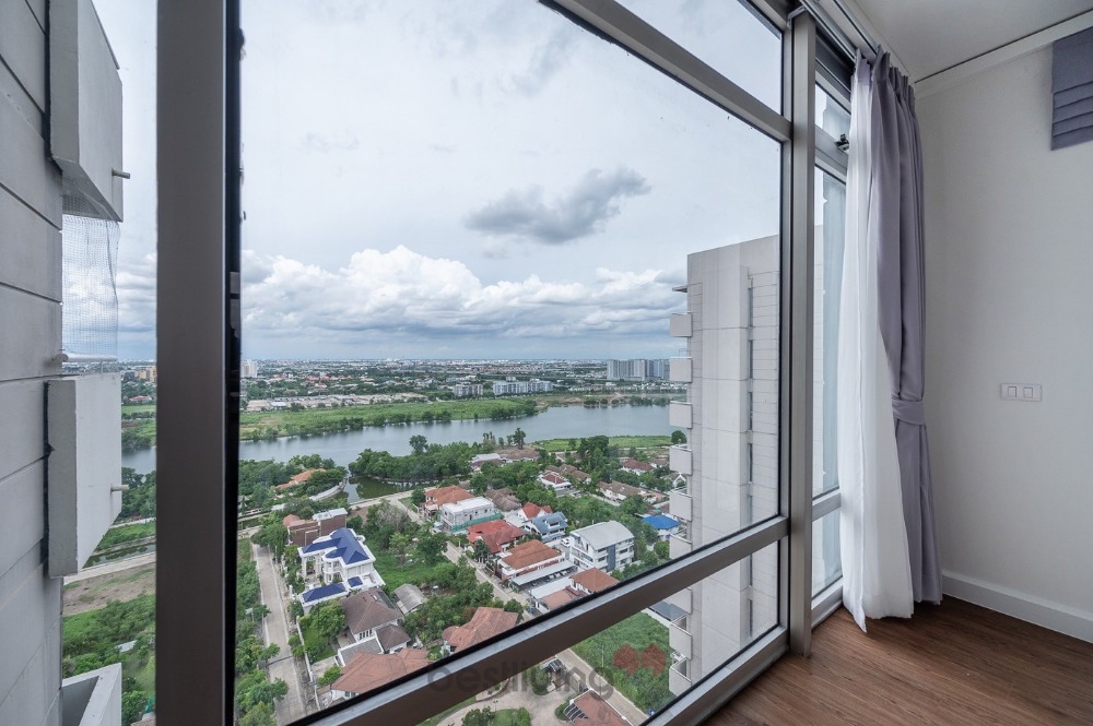 For SaleCondoChaengwatana, Muangthong : 🏞️ Lake View Superior | 𝟑bedroom 𝟐 water lake view Muang Thong 𝟏𝟎𝟖 sq m. near 𝐌𝐑𝐓 pink tennis court in the project