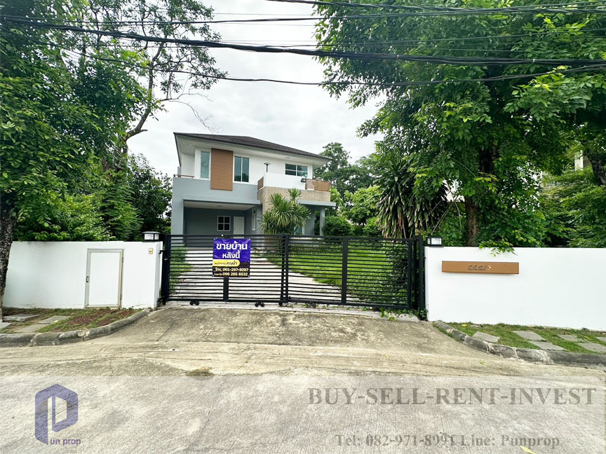 For SaleHousePattanakan, Srinakarin : Urgent sale! 2-story detached house, Krungthep Kreetha, Nusasiri Rama 9- Wongwaen, 148.5 sq m, 12.5 million.