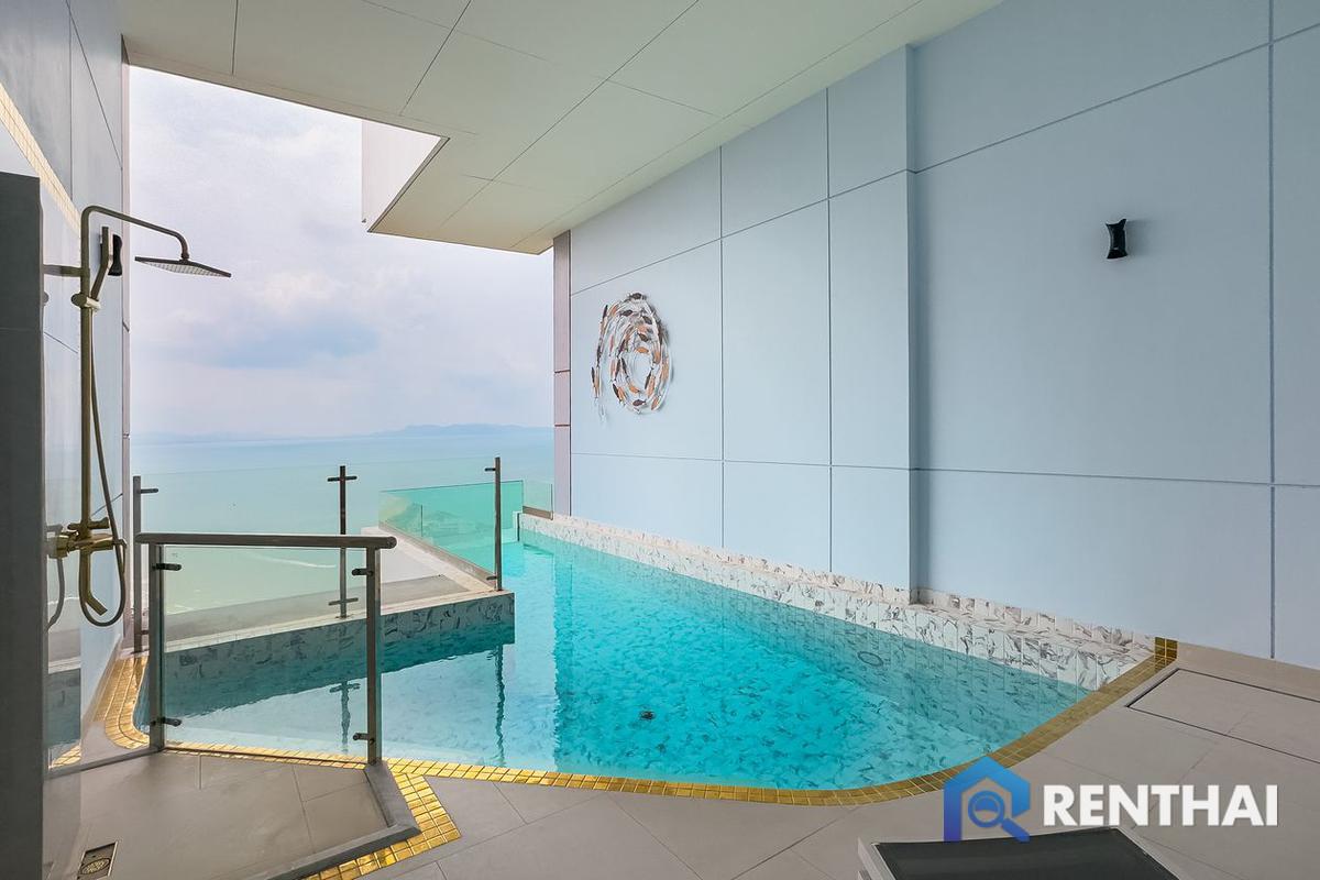 For SaleCondoPattaya, Bangsaen, Chonburi : Copacabana Jomtien 1 bedroom with private pool Sea view Fully furnished