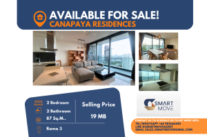 For SaleCondoRama3 (Riverside),Satupadit : Code C20240700011.......Canapaya Residences for sale, 2 bedroom, 2 bathroom, high floor, furnished, Special Deal!!