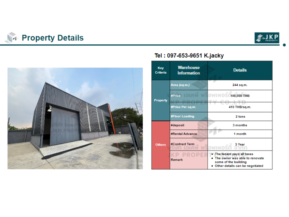 For RentWarehousePattanakan, Srinakarin : 🚨For rent Warehouse for rent 244 sq.m.🚨 Krungthep Kreetha, Saphan Sung, Bangkok  Near: Suvarnabhumi Airport, Robinson Lat Krabang, Srinakarin-Romklao Road, Bangkok-Chonburi Motorway.