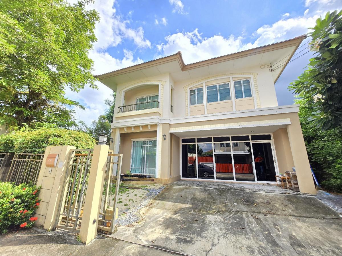 For SaleHouseLadkrabang, Suwannaphum Airport : For sale/rent, single house, corner house in Phasorn-Prestige Village, On Nut