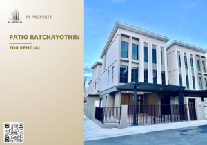 For RentTownhouseKasetsart, Ratchayothin : Townhouse for rent 🔺 PATIO Ratchayothin 🔺 New house, decorated with built-in throughout, complete with air conditioning and electrical appliances.