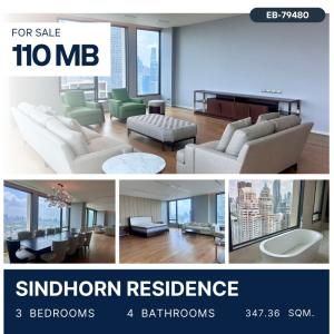 For SaleCondoWitthayu, Chidlom, Langsuan, Ploenchit : Sindhorn Residence Penthouse 347 sqm 110 MB. 064-274-8883