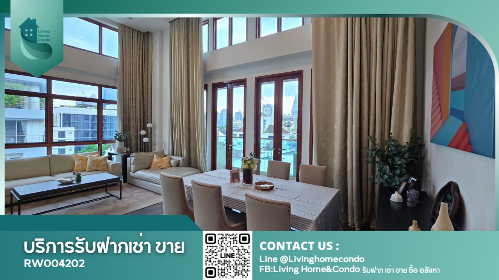 ให้เช่าคอนโดวิทยุ ชิดลม หลังสวน : For rent The Crest Ruamrudee ห้องใหญ่ น่าอยู่มาก LH-RW004202