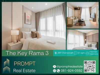 ให้เช่าคอนโดพระราม 3 สาธุประดิษฐ์ : ST12366 - The Key Rama 3 - 51 sqm - BRT Charoenrath- Charoenkrung Pracharak Hospital