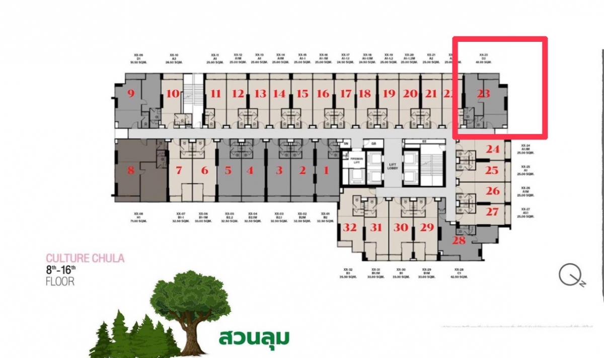 For SaleCondoSilom, Saladaeng, Bangrak : Culture Chula-Silom Condo, next to Chula University, near Chula Hospital, 32-storey condo, next to Rama 4 Road, opposite Chamchuri Square ✌️ Size 2 bedrooms, 3 bathrooms 👏 Hybrid 2 floors, parking for 2 cars, very beautiful room, no blocked view ❤️😜 Size 