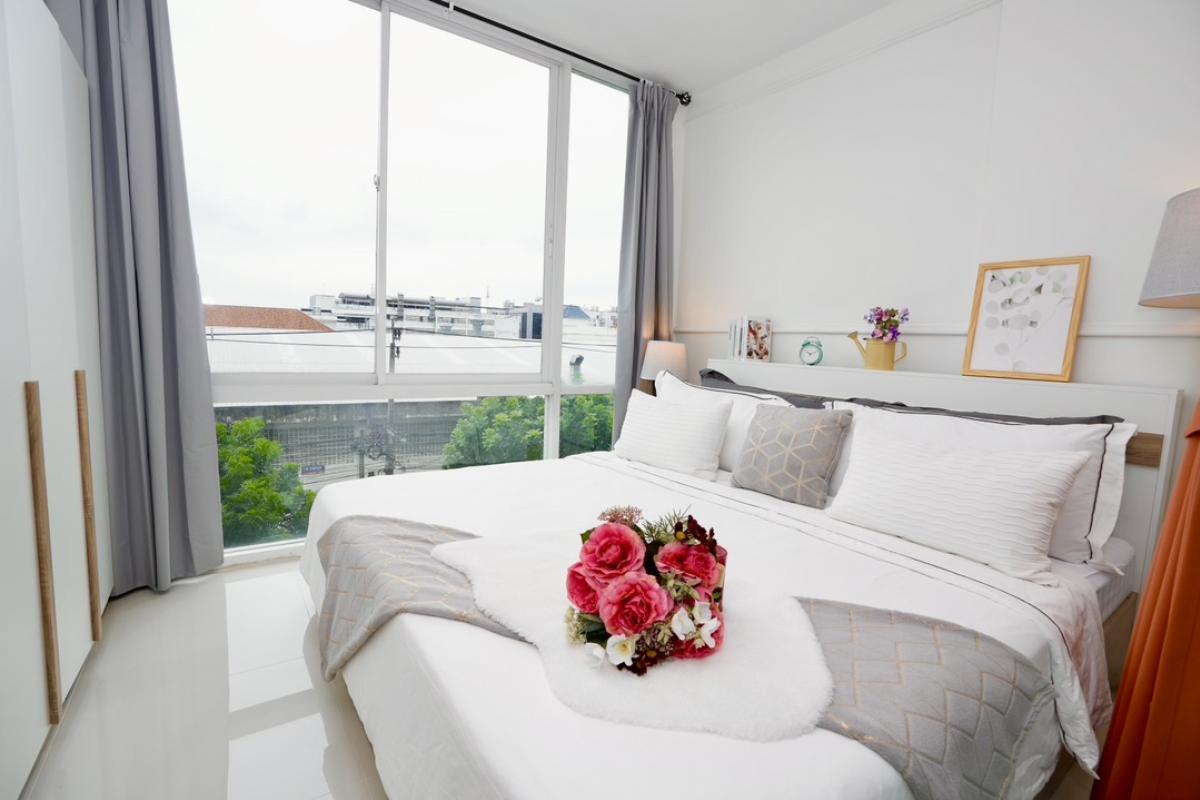 For SaleCondoLadprao101, Happy Land, The Mall Bang Kapi : Bliss Condo, near the Yellow Line, on Lat Phrao Road 107, newly renovated, free down payment, full loan, cheaper installments than rent, ready to move in