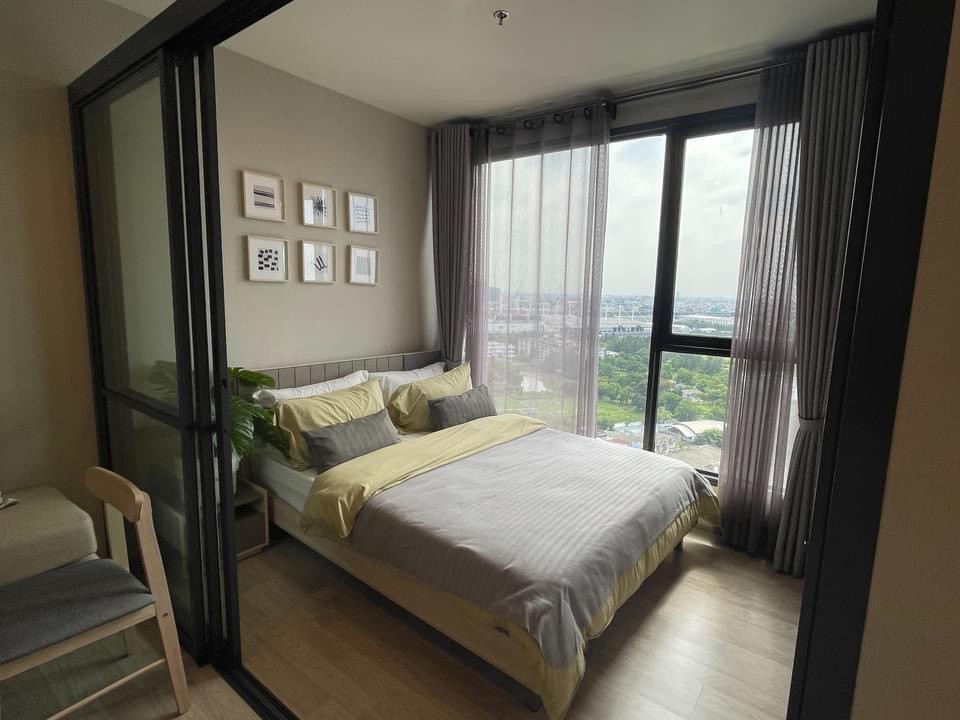 For RentCondoBangna, Bearing, Lasalle : ★ Ideo Mobi Sukhumvit Eastpoint ★ 26 sq m., 18th floor (1 bedroom, 1 bathroom), ★near BTS Bangna ★near BITEC Bangna and Bangkok Mall★ Many amenities★ Complete electrical appliances