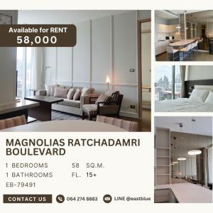 For RentCondoWitthayu, Chidlom, Langsuan, Ploenchit : Magnolias Ratchadamri Boulevard 1 Bed 58k per month 064-274-8883