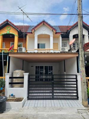 For SaleHouseNawamin, Ramindra : 2-story townhouse for sale, Arunthon Sukhaphiban 5 Village, Soi 45, near Watcharaphon, Or Ngoen, Bang Khen, Sai Mai, Chatuchot, Wongsakorn Market, Big C, Central Ramindra.