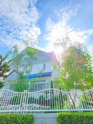 For SaleHouseMin Buri, Romklao : 2-storey detached house, large house, Parkway Chalet Village, Ramkhamhaeng Road 190/1, Min Buri District, Orange Line, Lotus Sukhapiban 3, connecting to Rom Klao Road, Suwinthawong Road, Seri Thai Road, Min Buri