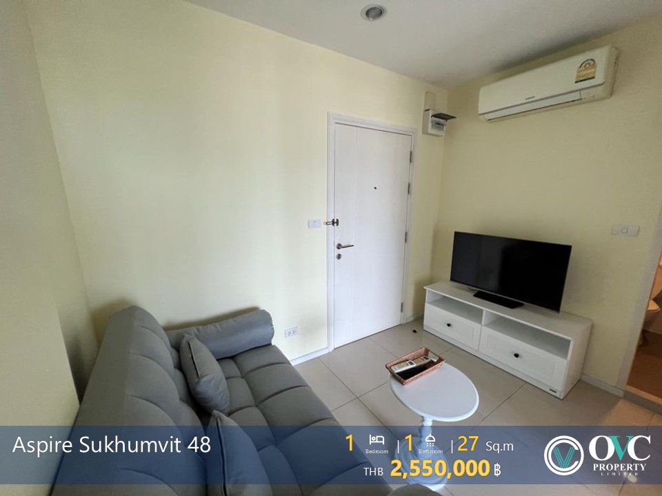 For SaleCondoOnnut, Udomsuk : 1 Bedroom for Sale @Aspire Sukhumvit 48 (BTS Phra Khanong)