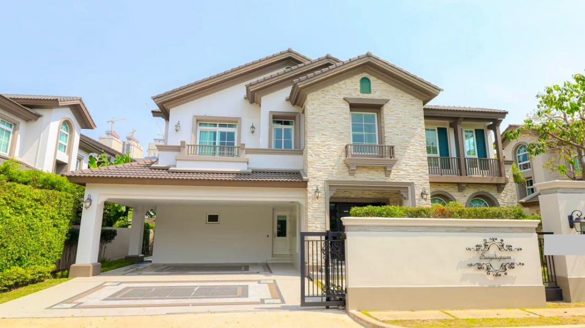 For RentHouseBangna, Bearing, Lasalle : 🌟For rental Detached House Nantawan Bangna Km. 7. Detached House 2 storeys 4 Bedrooms / 5 Bathrooms. House types M size . Fully furnished.🔑Rental Fee 300,000 THB /Month