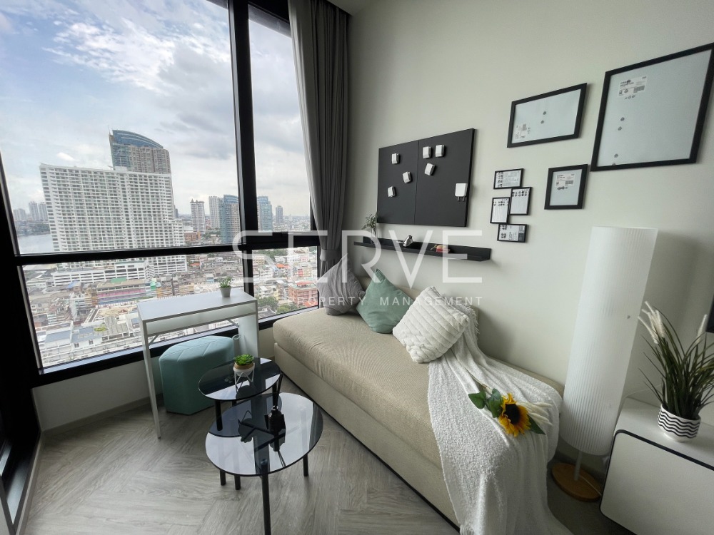 For RentCondoWongwianyai, Charoennakor : 🔥River view - Studio High Fl. 15+ Good View & Good Location Close to Asiatique Riverfront at Chapter Charoennakhon Riverside Condo / For Rent