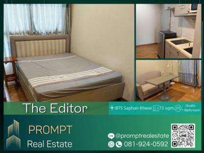 For RentCondoSapankwai,Jatujak : ST12375 - The Editor - 28 sqm - BTS Saphan Khwai/ MRT Kamphaeng Phet/ Paolo Memorial Phaholyothin Hospital