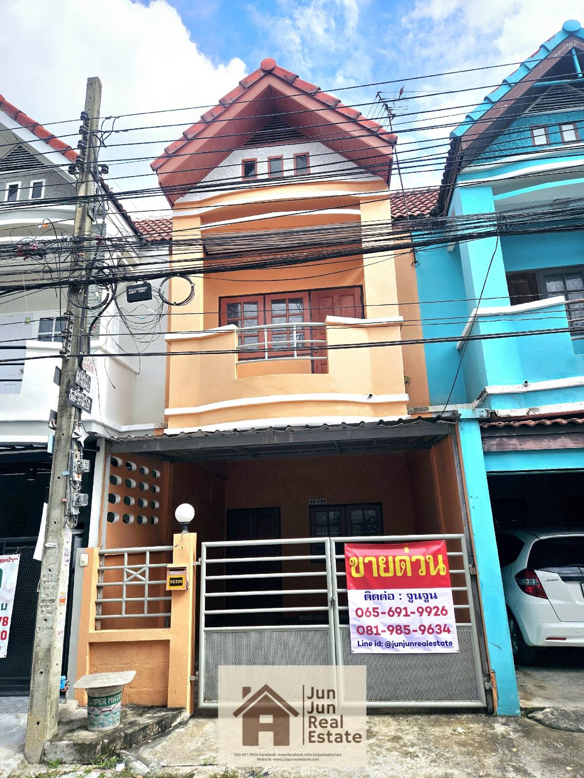 For SaleTownhouseNawamin, Ramindra : For sale cheap!! Townhouse Baan Lert Ubon 17 sq m.**Front of house facing north.