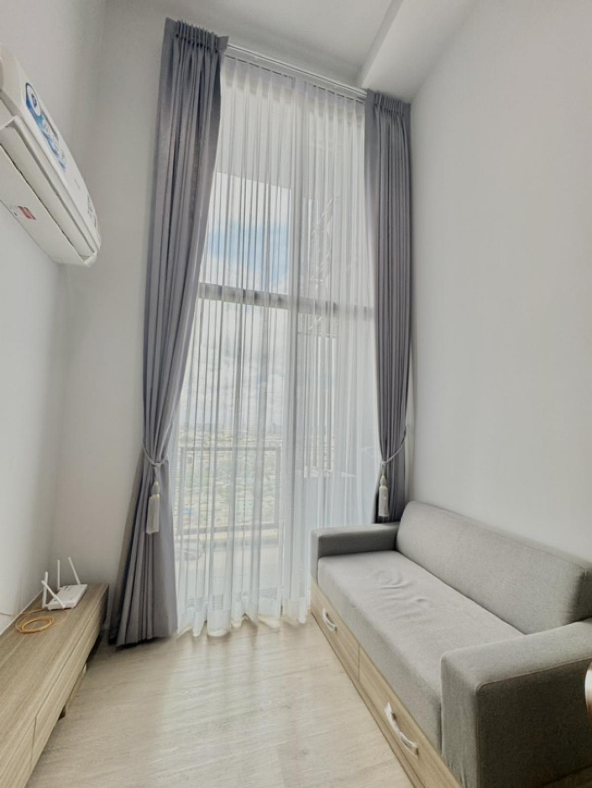 For RentCondoThaphra, Talat Phlu, Wutthakat : 🩷For rent🩷 Altitude Unicorn Sathorn-Tha Phra Duplex 2 bedrooms, 1 bathroom, new room, high floor.