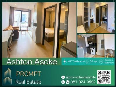 For RentCondoSukhumvit, Asoke, Thonglor : AB05386 - Ashton Asoke - 30 sqm - MRT Sukhumvit/ BTS Asoke/ Terminal21