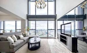 For RentCondoSathorn, Narathiwat : For rent, The Met Condominium, South Sathorn Road, Duplex, Floor 54-55, Fully Furnished with Chanin furniture.