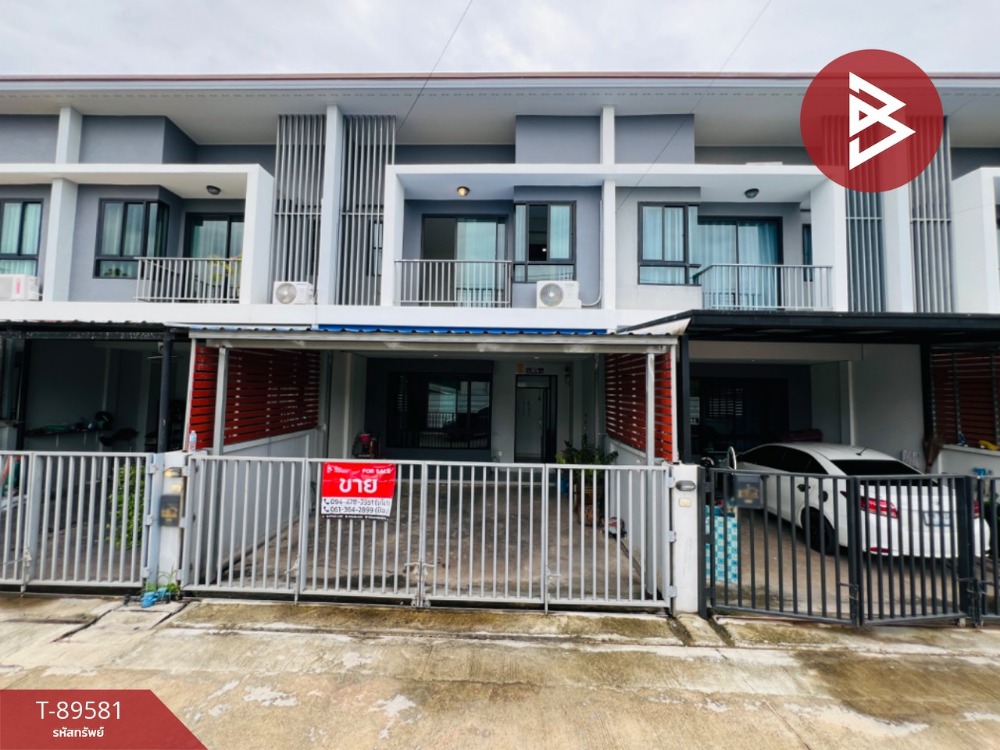 For SaleTownhouseSamut Songkhram : 2-story townhouse for sale, area 22.5 sq m, Ban Ko, Samut Sakhon.