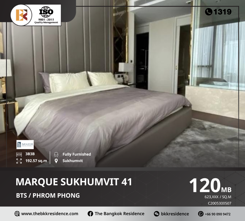 For SaleCondoSukhumvit, Asoke, Thonglor : Marque Sukhumvit, the tallest new landmark on Sukhumvit Road, near BTS Phrom Phong.