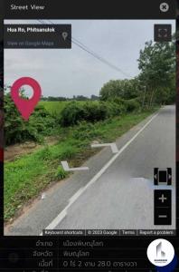 For SaleLandPhitsanulok : Land for sale next to Rim Sak Road, Saeng Dao Intersection, suitable for building a residential house.