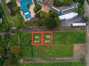 For SaleLandPhutthamonthon, Salaya : Empty land for sale, suitable for building a residential house. Panchasap Park Pinklao project, area 80 sq m., opposite Clubhouse project, special price!!!