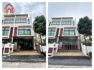 For SaleTownhouseYothinpattana,CDC : Townhome for sale, 3.5 floors, The Habitat Sriwara, corner house, Home Office, along Ramintra Expressway.