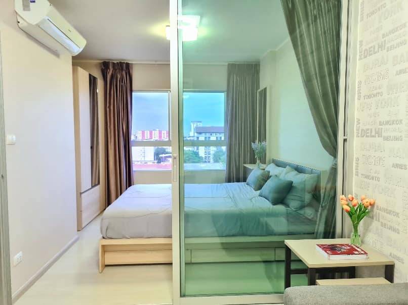 For SaleCondoLadprao101, Happy Land, The Mall Bang Kapi : S-APL118 Condo for sale Aspire Lat Phrao 113, 8th floor, pool view, 28.72 sq m., 1 bedroom, 1 bathroom, 2.9 million 064-959-8900