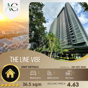 ขายคอนโดลาดพร้าว เซ็นทรัลลาดพร้าว : *BEST DEAL ชั้น 30+ ทิศใต้* The Line Vibe | 1 bed 36.5sqm | 061-567-9963