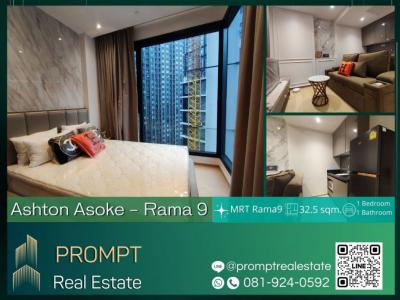 For RentCondoSukhumvit, Asoke, Thonglor : AB05389 - Ashton Asoke - Rama 9 - 32.5 sqm - MRT Rama9 / Central Rama9 / Fortune Town