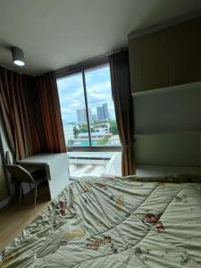 For RentCondoPattanakan, Srinakarin : IRS134 Condo for rent, The Iris Rama 9-Srinakarin, 6th floor, Building C, city view, 32 sq m., 1 bedroom, 1 bathroom, 7,500 baht. 064-878-5283