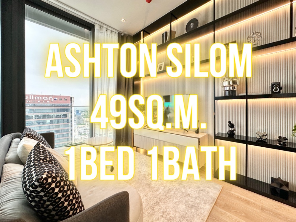 For SaleCondoSilom, Saladaeng, Bangrak : Ashton Silom - 49 sq m. 1 bedroom (XL) beautiful plan 092-545-6151 (Tim)