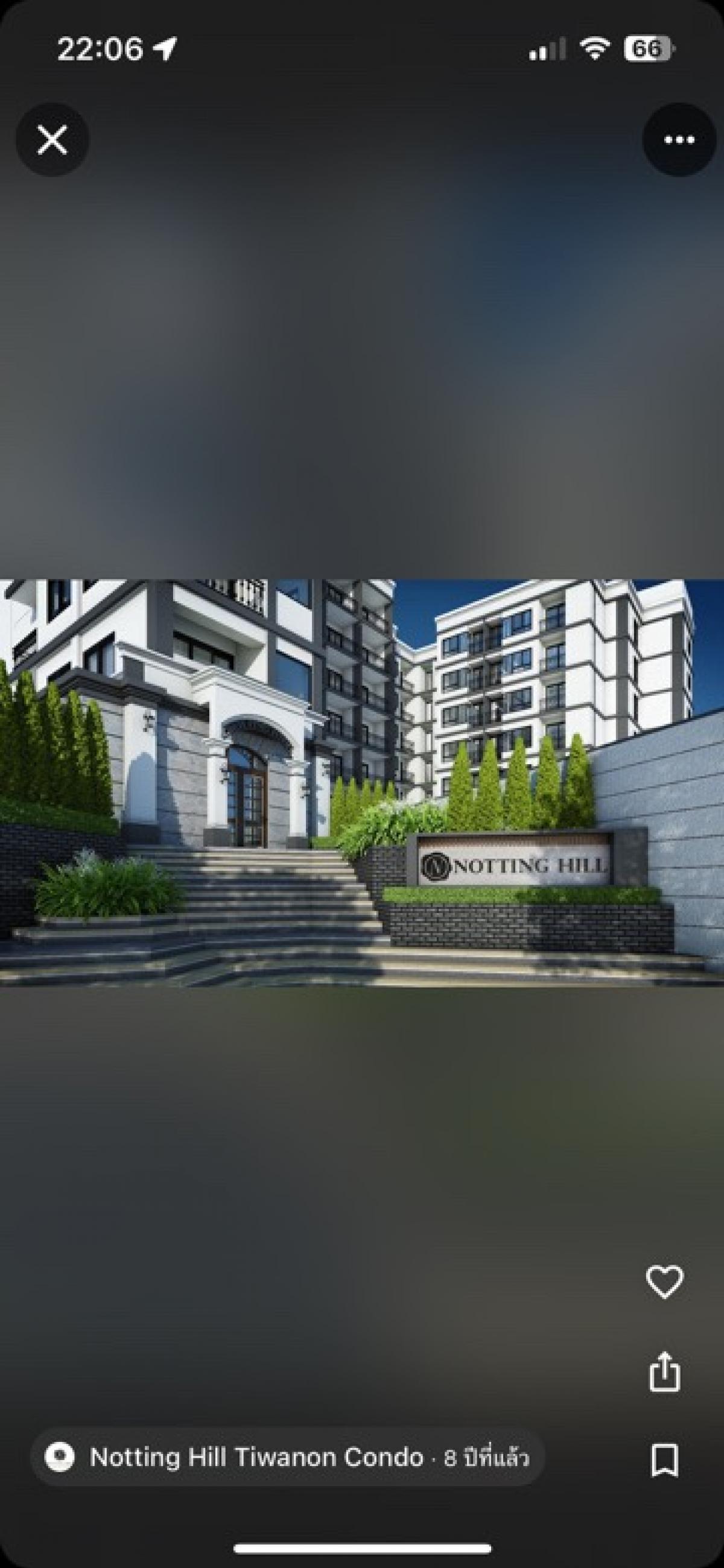 For RentCondoRattanathibet, Sanambinna : Notting Hill Tiwanon Near MRT