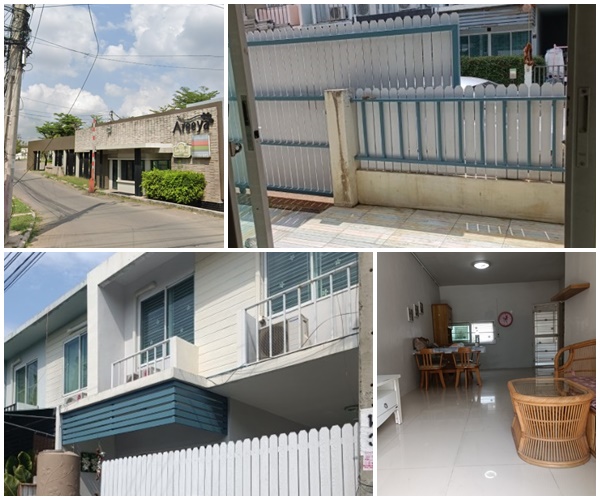 For RentHome OfficeChaengwatana, Muangthong : *Pets allowed* 2-storey townhouse for rent, The Color Village, Ariya Tiwanon, Pak Kret, opposite Duang Kaew Market