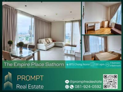 For RentCondoSathorn, Narathiwat : ST12390 - The Empire Place Sathorn - 130 sqm - BTS Chong Nonsi/ Empire Tower Building/ Central Silom/ Robinson Bangrak