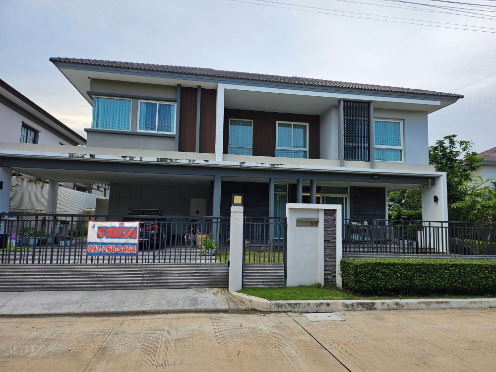 For SaleHouseRama 2, Bang Khun Thian : Single house for sale, The Grand Rama II, area 113 sq m, 3 bedrooms, 4 bathrooms, built-in, beautiful, Court yard zone (in front of the project)