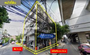 For SaleLandBang Sue, Wong Sawang, Tao Pun : Beautiful land in a prime location in the business district in the heart of Nonthaburi. Red plan. Suitable for building a high-rise building. Good investment value. Next to MRT Tiwanon Intersection Station.