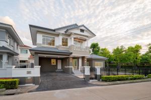 For SaleHouseNonthaburi, Bang Yai, Bangbuathong : Newly decorated second-hand house, Manthana Nakhon In-Rama 5 project, corner house, location on Nakhon In Road, near the expressway.