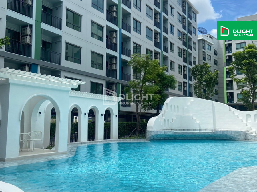 For SaleCondoVipawadee, Don Mueang, Lak Si : Condo Don Mueang @Redline Don Mueang - Mrt Si Rat (pool view) 25.13 sq m. 2.65 million, fully furnished, with new furniture, air conditioner, refrigerator.