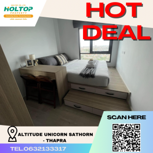 For RentCondoThaphra, Talat Phlu, Wutthakat : #K230 For rent Altitude Unicorn Sathorn - Thapra ✨ Near BTS Thalaphu