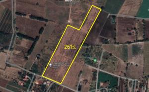 For SaleLandKorat Nakhon Ratchasima : Land for sale in Pak Chong, 26 rai, near the high-speed train station, Klang Dong Station, Mittraphap Road, Pak Chong, Nakhon Ratchasima.