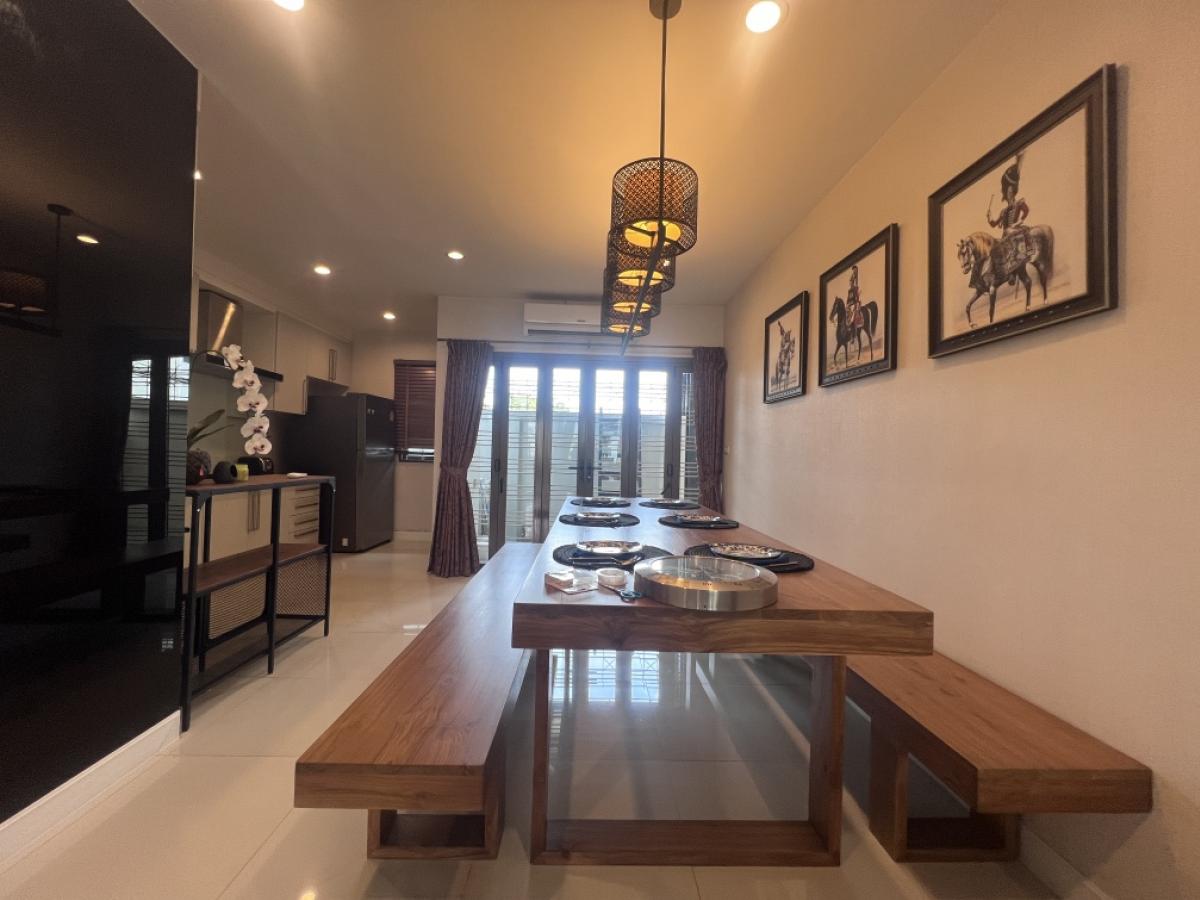 For RentTownhouseOnnut, Udomsuk : Beautiful house for rent Near BTS Bang Chak, corner house, decorated and ready to move in.