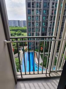 For RentCondoVipawadee, Don Mueang, Lak Si : KNP120 Condo for rent, Knightsbridge Phahonyothin Interchange, 9th floor, Building A, city view, 34.71 sq m., 1 bedroom, 1 bathroom, 20,000 baht, 081-904-4692