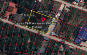 For SaleLandNakhon Pathom : Land for sale, 2 adjacent plots, Sam Phran, Nakhon Pathom, Plot 1: 2 ngan, 72 sq m. Plot 2: 1 ngan, 43 sq m.