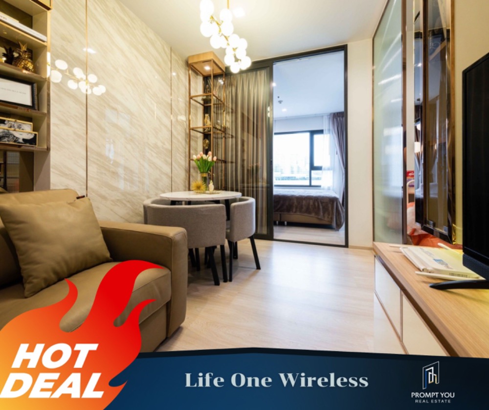 For RentCondoWitthayu, Chidlom, Langsuan, Ploenchit : For rent 🔥Life One Wireless🔥 Beautiful room, fully furnished, ready to move in // For more information, contact LineID:0854612454