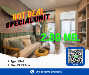 For SaleCondoSapankwai,Jatujak : Condo near Central Lardprao, convenient travel, near BTS Mo Chit, large room, complete central area at Denim Chatuchak.