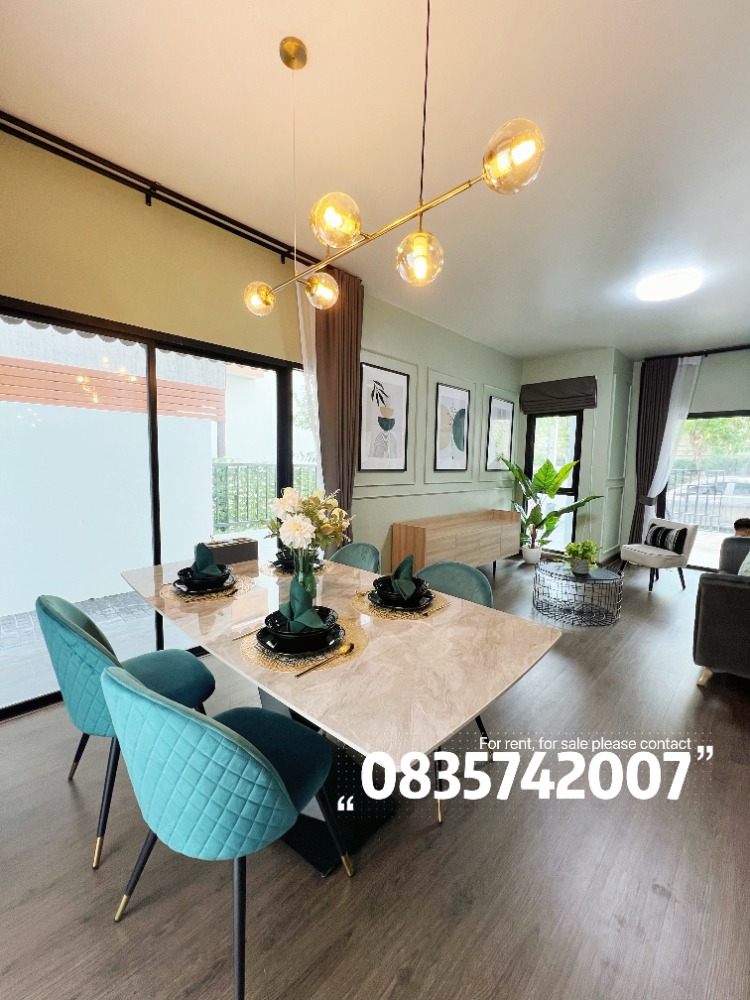 For RentHouseBangna, Bearing, Lasalle : For rent, for sale, Rest Village Bangna Km 9, newly decorated the entired house, fully furnished, just bring your bags and move in, near Mega Bangna, Boonthavorn, near the expressway, very convenient to enjoy life