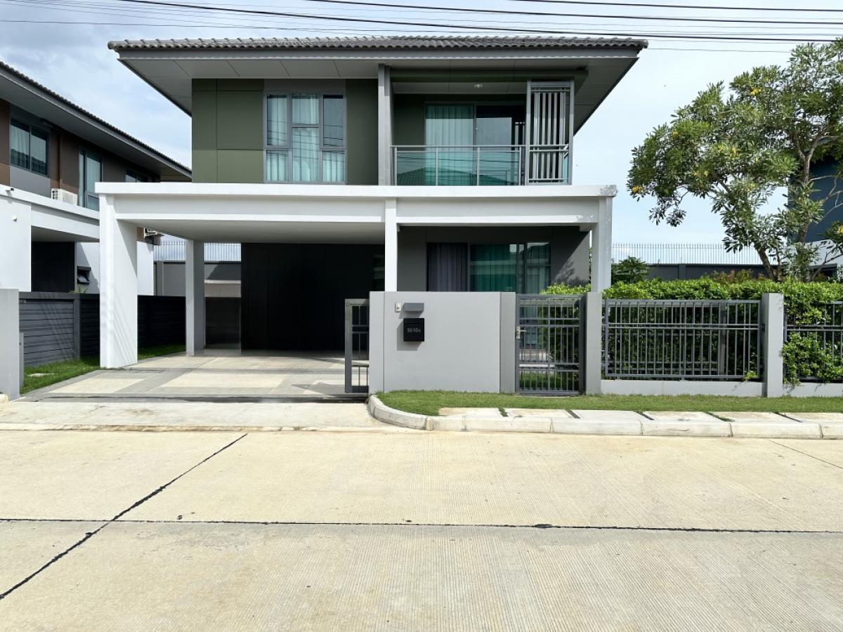 For SaleHouseChaengwatana, Muangthong : New house, never occupied, owner sells it himself, make an appointment to view the house, shady atmosphere, Saransiri Village, Chaiyaphruek-Chaengwattana 🌼🌈